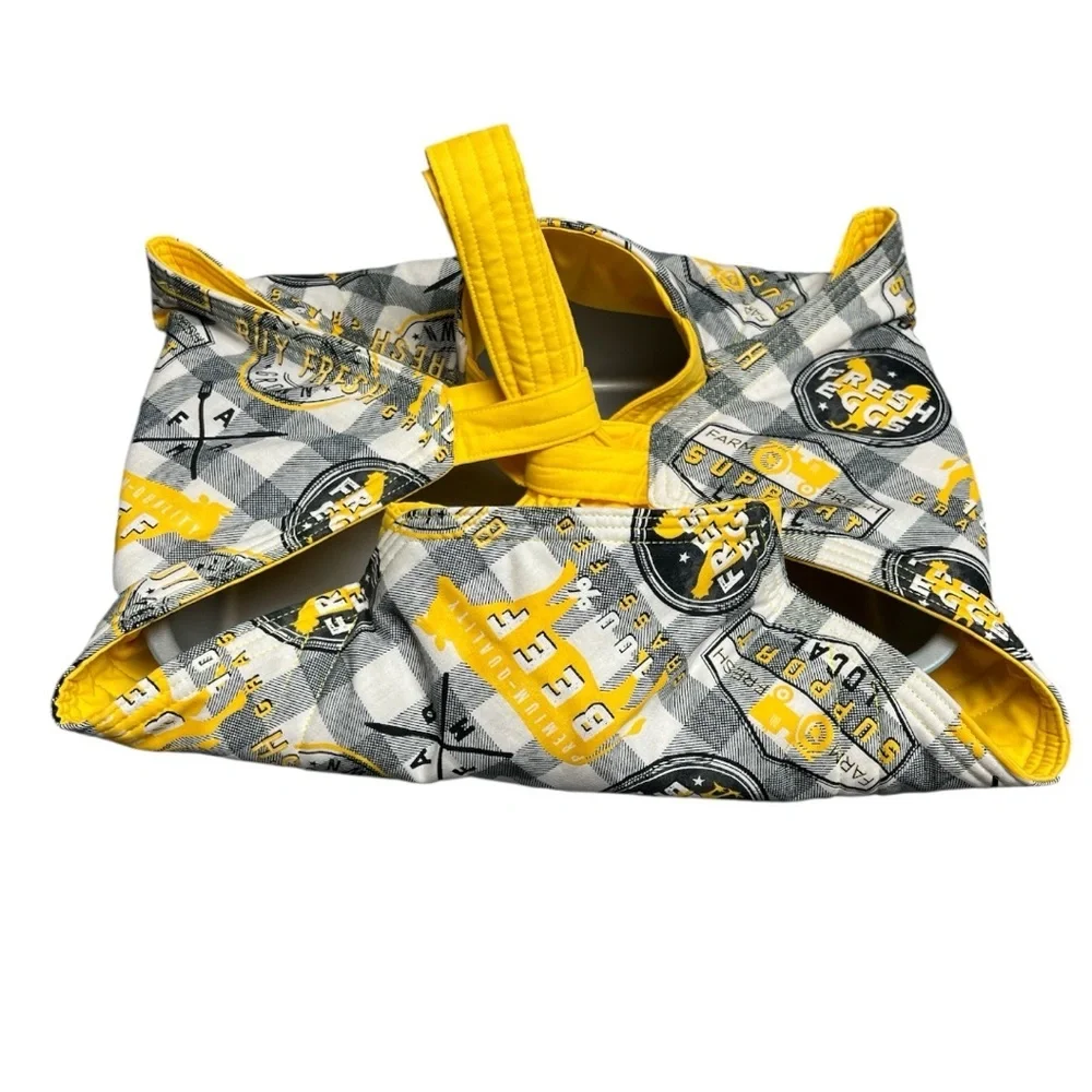 Hand Crafted Large Casserole Carrier Quilted Reversible Pie Plate Carrier